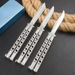 BM42 BM43 BM47 Sanding-finish Portable Balisong Knives - 图片 3