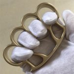 Brass Knuckle Duster with Bottle Opener and Stonewashed Surface EDC Tool - 图片 7