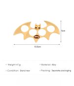 Gothic Bat Fighter Knuckle Duster Ring - 图片 7