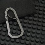 Springy Footprint TC4 Titanium Keyring - 图片 4