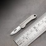 Portable Black Blade Folding Knife Compact Fruit Peeler Utility Tool - 图片 5