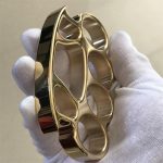 Mirror Polished Large Hole Brass Knuckle Duster with Bottle Opener - 图片 9