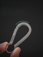 Minimalist Titanium Keychain Clip Key Ring Holder Creative Stylish Car Accessory - 图片 15