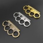 Solid Brass Knuckles Duster Tactical EDC Tool for Protection - 图片 2
