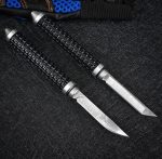Wilderness Survival Mini Knife with Damascus Blade and Multifunctional Features - 图片 8