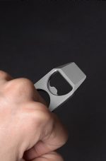 Titanium Mini Knuckle Tool Keychain EDC Pry Bar Bottle Opener - 图片 12
