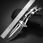 Brushed Steel Folding Knife High Hardness Sharp Fruit Knife Outdoor EDC - 图片 6