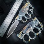 3D Ghost Head Knuckle Duster Folding Knife - 图片 2