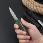 Stonewashed Blade Mini Pocket Knife with Zinc Aluminum Handle for Outdoor - 图片 5