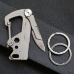 Titanium Multi-Tool Keychain: Bottle Opener Letter Knife Wrench - 图片 4