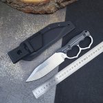 Outdoor Survival Knife with Dual Heart Knuckle Duster and Protective Sheath - 图片 2