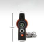 Outdoor MultiWhistle 7in1 Survival LED Compass Thermometer - 图片 6