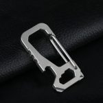Titanium Keychain Multi Tool Waist Hook EDC Key Ring Car Bottle Opener Screwdriver - 图片 2