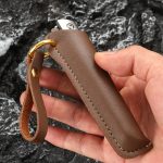 Outdoor Damascus Folding Knife with Stylish Wood Handle - 图片 12