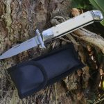 Folding Tactical Knife with Beef Bone Grip for Camping and Outdoor Use - 图片 5