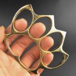 Solid Brass Knuckles Duster Assassins Self-Defense EDC Tool - 图片 4