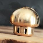 Brass Mushroom Knuckle Grip Pendant Knife - 图片 4