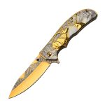 Deer Pattern Handle Folding Knife Outdoor Defense Pocket Knife - 图片 12