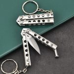 Training Mini Folding Knife with Uncut Blade for Keychain Carry - 图片 2