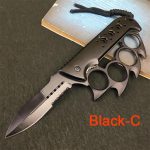 Knuckle Duster Foldable Knife Outdoor Self Defense Tool - 图片 2