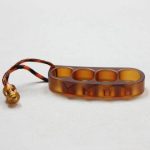 Large Amber Pea Knuckle Duster Defense EDC Tool - 图片 6