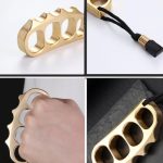 Large Solid Pea Brass Knuckle Duster Self-Defense Tool - 图片 5