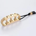 Large Solid Pea Brass Knuckle Duster Self-Defense Tool - 图片 6