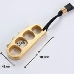 Large Solid Pea Brass Knuckle Duster Self-Defense Tool - 图片 8