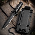 Mini Straight Knife Necklace with Built-in Multi-tool Defense Utility