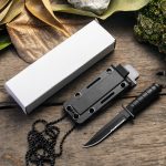 Mini Straight Knife Necklace with Built-in Multi-tool Defense Utility - 图片 8