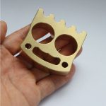 Mini Smiley Brass Knuckle Duster Window Breaker