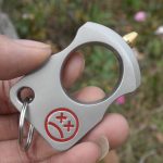 Smiley Design Single Finger Knuckle Duster Spiked Brass EDC Tool - 图片 7