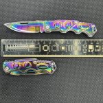 Mini Colorful Titanium Folding Survival Knife - 图片 2