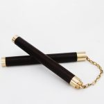 Handcrafted Ebony Brass Dual Section Tactical Stick