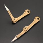 Brass 59 Copper Mini Blade Folding Utility Knife - 图片 3