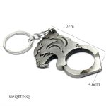 Tiger Head Self-Defense Keychain Knuckle Duster Tool - 图片 12