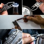 Titanium Utility Clip with Sharp Razor Edge and Multi-Tool Features