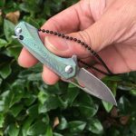 Titan Damascus Mini-Blade Knife EDC Quick-Deploy Keychain - 图片 14
