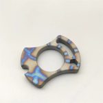 TC4 Titanium Stone Washed Knuckle Duster Keychain - 图片 6