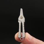 Titanium Mini Scissors Portable Keychain Grooming Tool Hair Beard Trimmer - 图片 7