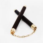 Handcrafted Ebony Brass Dual Section Tactical Stick - 图片 2
