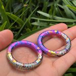 Titanium Mosaic Pattern Colorful Elite Keychain - 图片 2