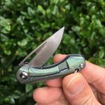 Titan Damascus Mini-Blade Knife EDC Quick-Deploy Keychain - 图片 10