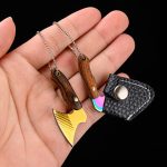 Miniature Axe Knife Keychain Charm for Easy Carry and Utility - 图片 21