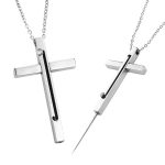 Cross EDC Self Defense Mini Retractable Pocket Knife Necklace - 图片 4