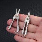 Titanium Mini Scissors Portable Keychain Grooming Tool Hair Beard Trimmer - 图片 5