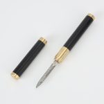 Handcrafted Ebony Tea & Defense Multi Knife-Tool with Brass Fittings - 图片 4