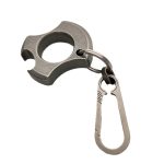 Titanium TC21 Single Finger Knuckle EDC Keychain Opener Bike Self Defense - 图片 9