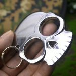Zinc Alloy Big Eye Ghost Two-Finger Defense Ring