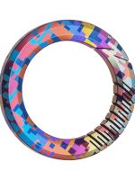 Titanium Mosaic Pattern Colorful Elite Keychain - 图片 7